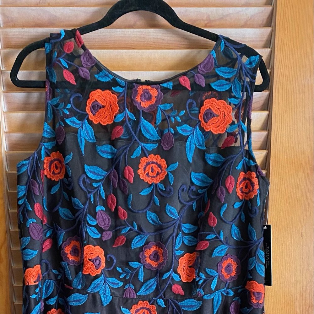 {Plus Size} Tahari Arthur S. Levine Embroidered Dress {New!}